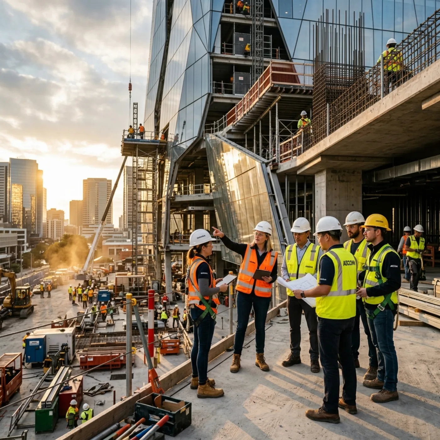 MNSY Construction team and project site visual